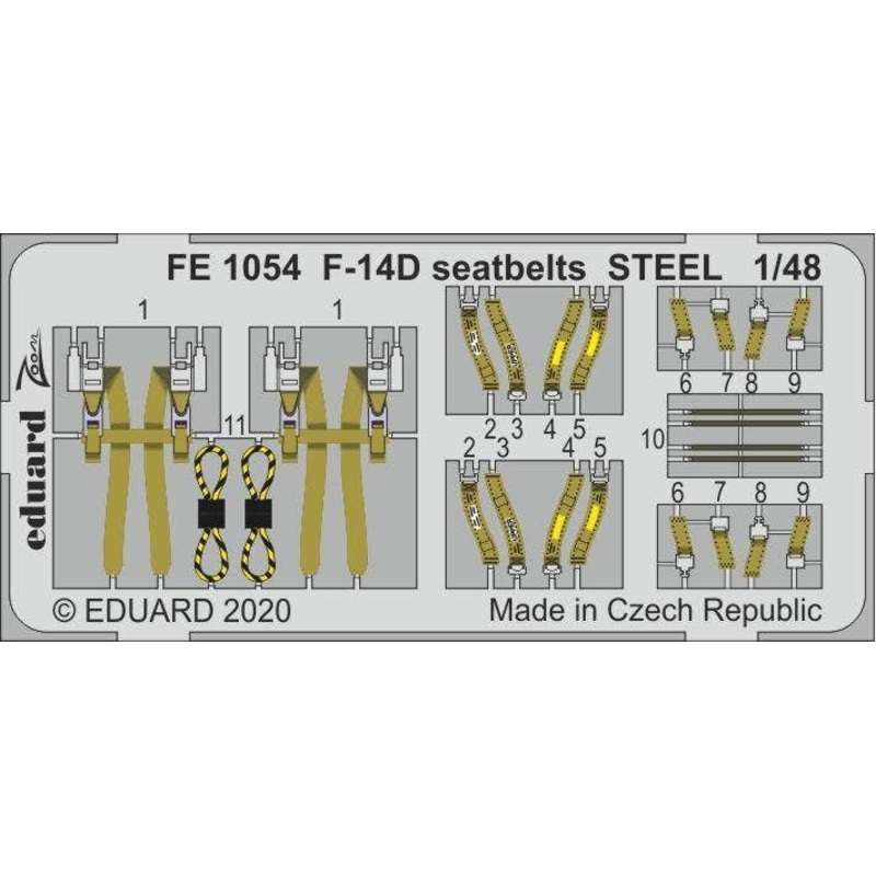 1/48 F-14D Seatbelts Steel (for AMK)