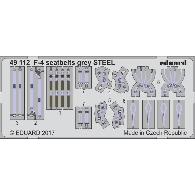 1/48 F-4 Seatbelts Grey Steel