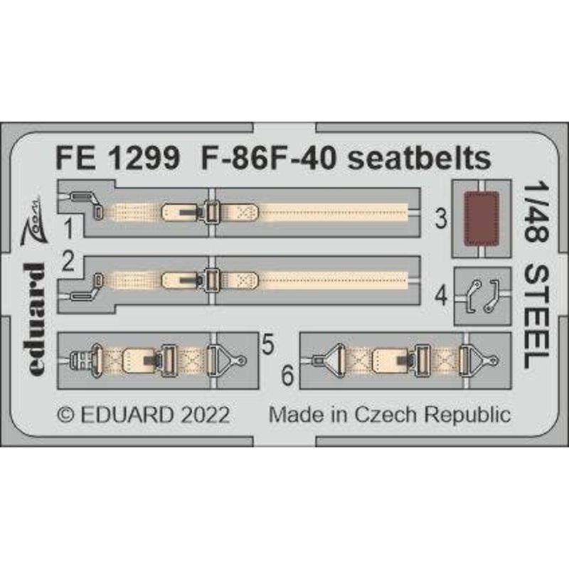 1/48 F-86F-40 seatbelts STEEL
