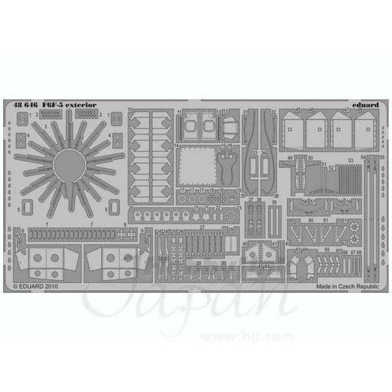 1/48 F6F-5 Hellcat Exterior PE  (for Hobby Boss)