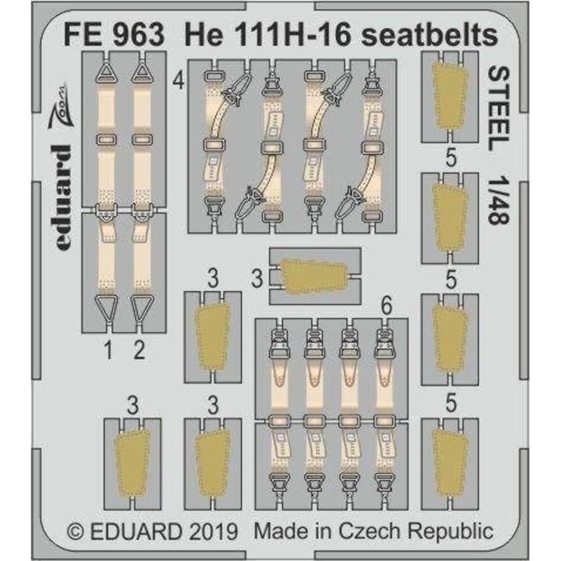 1/48 He 111H-16 Seatbelts Steel (for ICM)