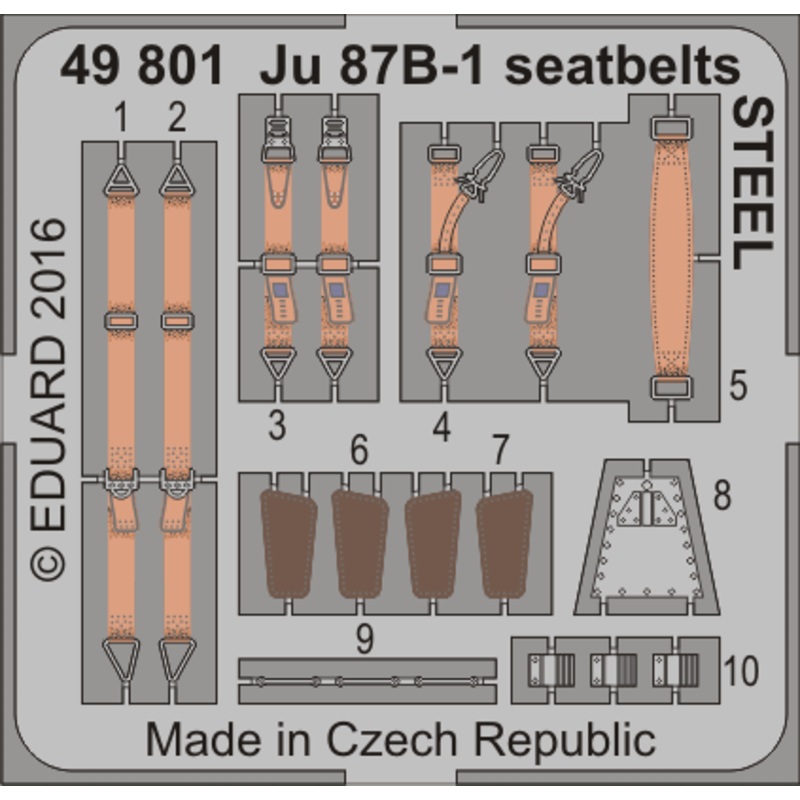 1/48 Ju 87B-1 Seatbelts Steel (Airfix)