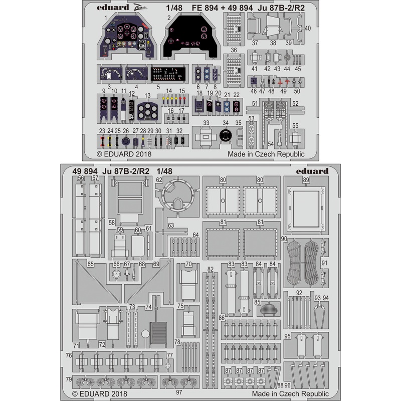 1/48 Ju 87B-2/R2 Photo-Etched Parts (for Airfix)