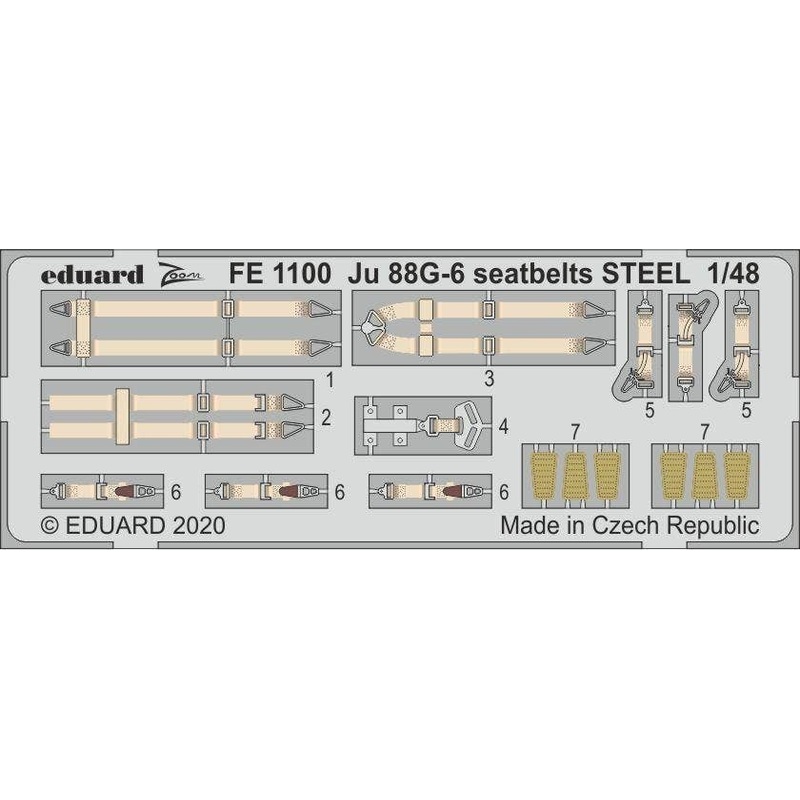 1/48 Ju 88G-6 Seatbelts Steel (for Airfix)