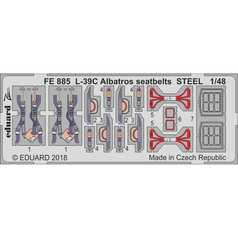 1/48 L-39C Albatros Seatbelt Stainless Steel (for Trumpeter)
