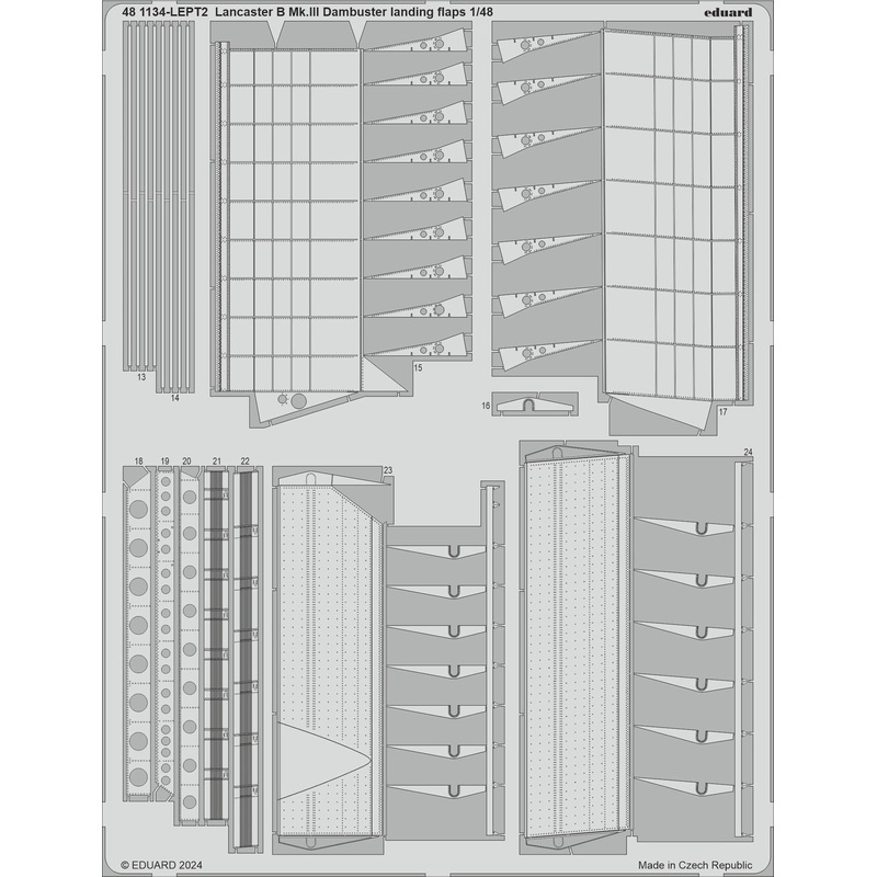 1/48 Lancaster B.Mk.III Dambuster Landing Flaps Photo Etched (for HKM)