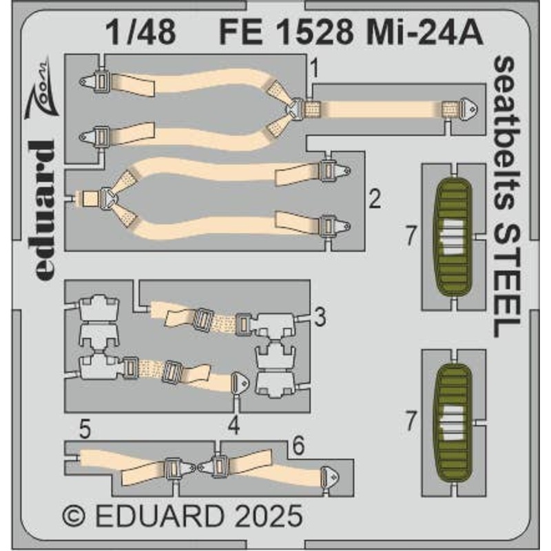 1/48 Mi-24A seatbelts STEEL (Trumpeter)