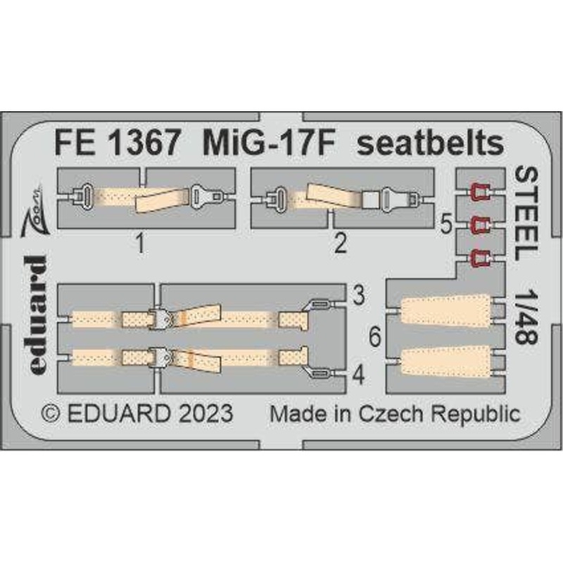 1/48 MiG-17F Seatbelts STEEL Zoom (for AMMO)
