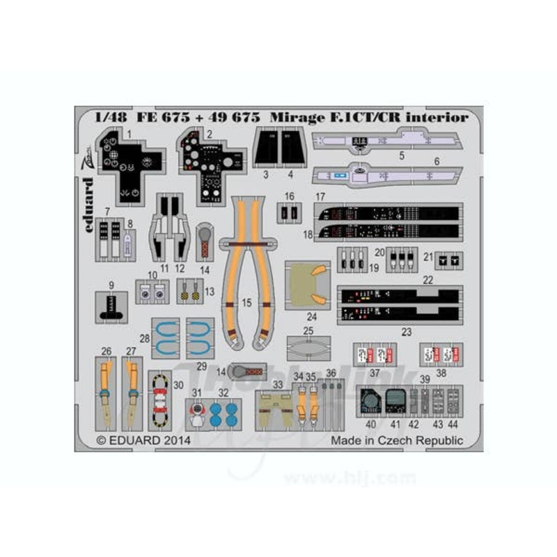 1/48 Mirage F.1CT/CR Interior S.A. (for Kitty Hawk)