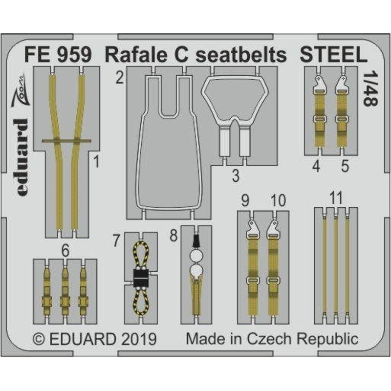 1/48 Rafale C Seatbelts Steel (for Revell)