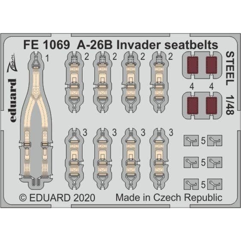 1/48 A-26B Invader Seatbelts Steel (for ICM)