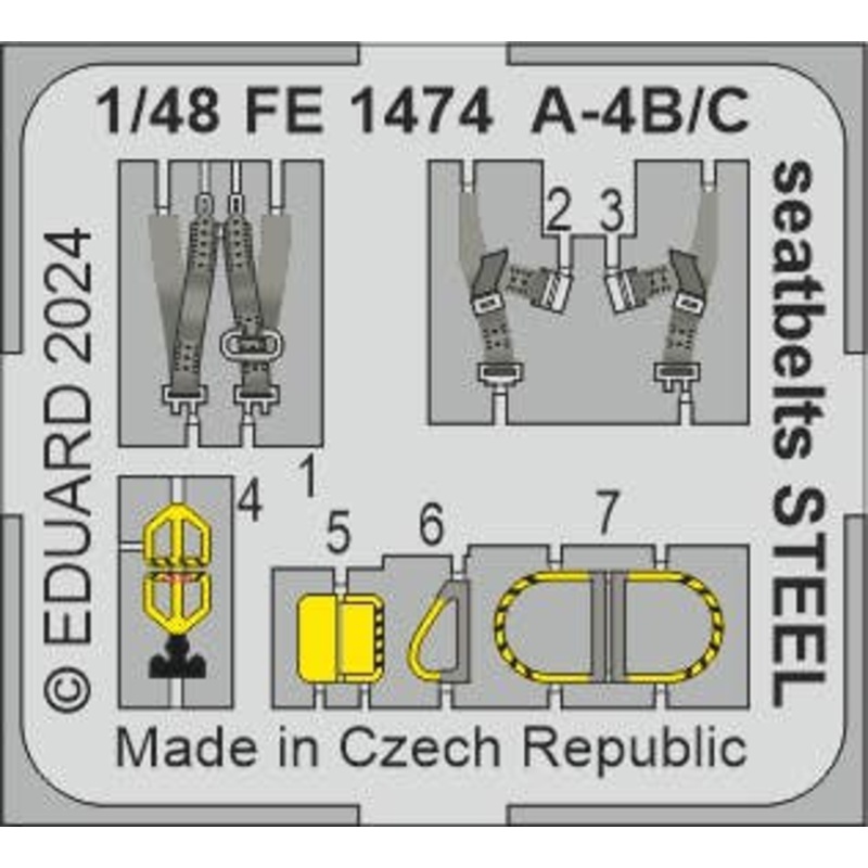 1/48 A-4B/C seatbelts STEEL