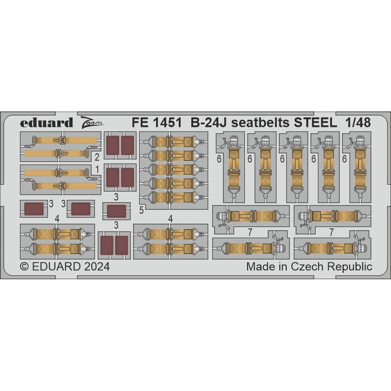 1/48 B-24J Seatbelts STEEL Zoom (for HOBBY BOSS)