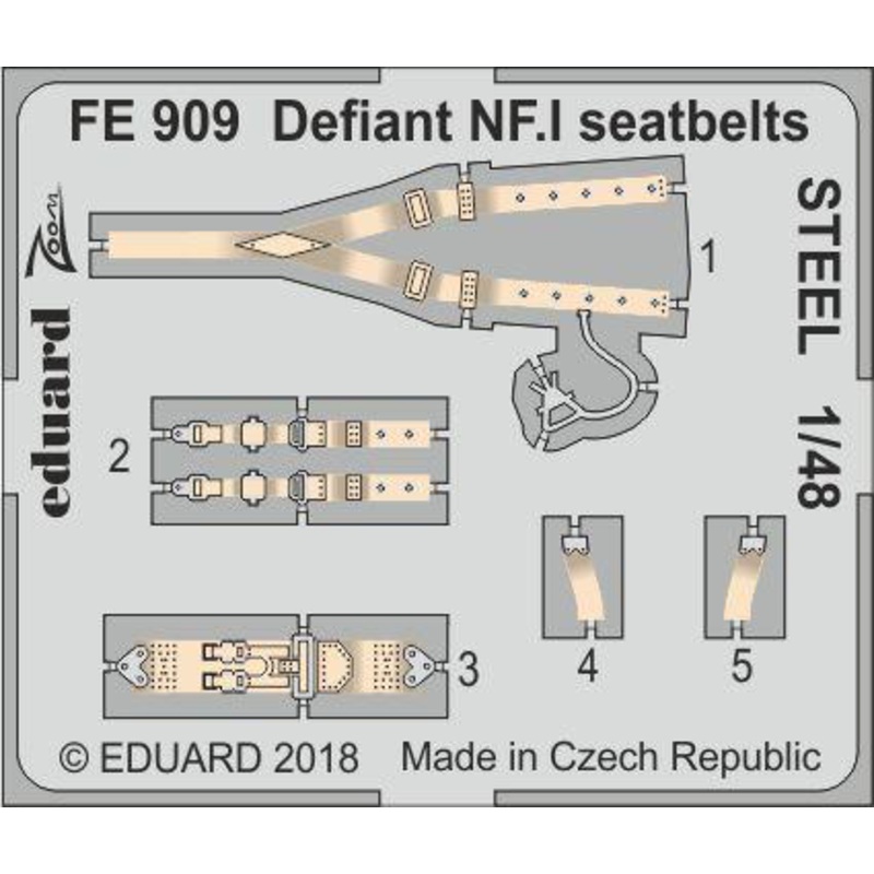 1/48 Defiant NF.I Seatbelts Steel (for Airfix)