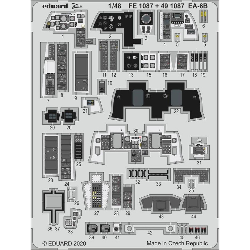 1/48 EA-6B Photo-Etched Parts (for Kinetic)