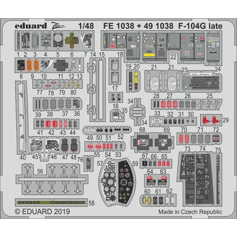 1/48 F-104G Late Zoom Photo-Etched Parts (for Kinetic)