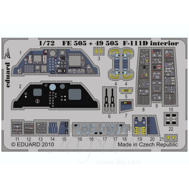 1/48 F-111D Interior Self-Adhesive (for Hobby Boss) Zoom