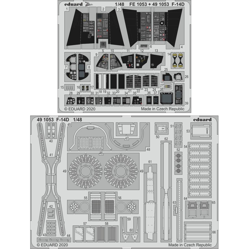 1/48 F-14D Photo-Etched Parts (for AMK)