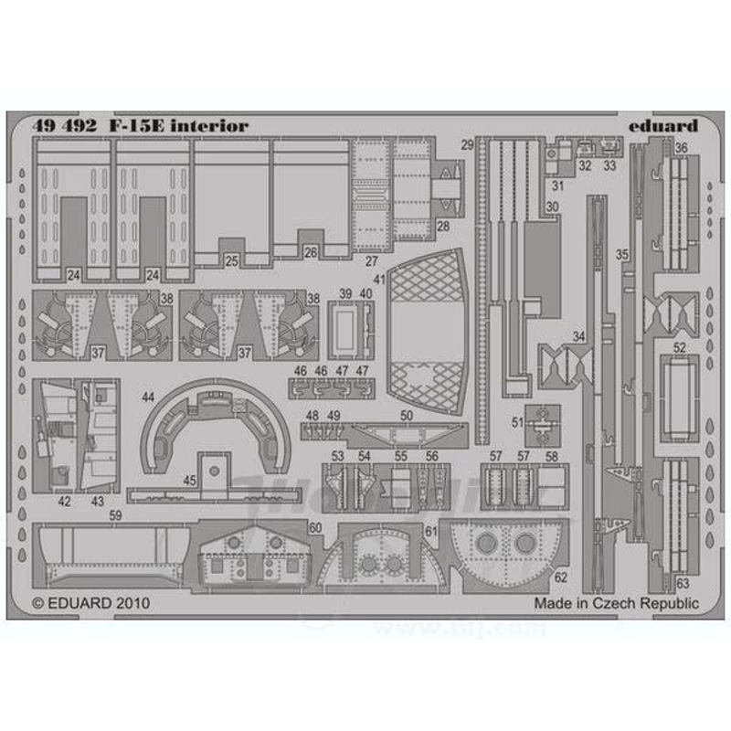 1/48 F-15E Eagle Interior Photo-Etched Parts S.A. (for Academy) 12215