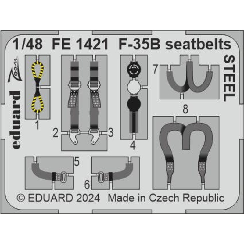 1/48 F-35B Seatbelts STEEL Zoom (for Tamiya)