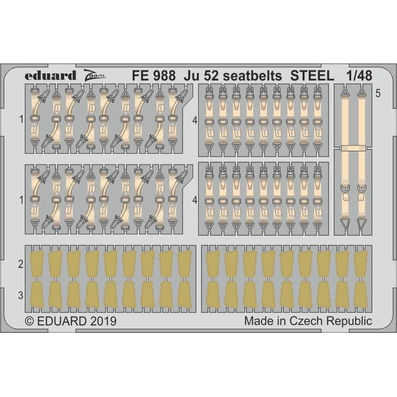 1/48 Ju 52 Seatbelts Steel (for Revell)