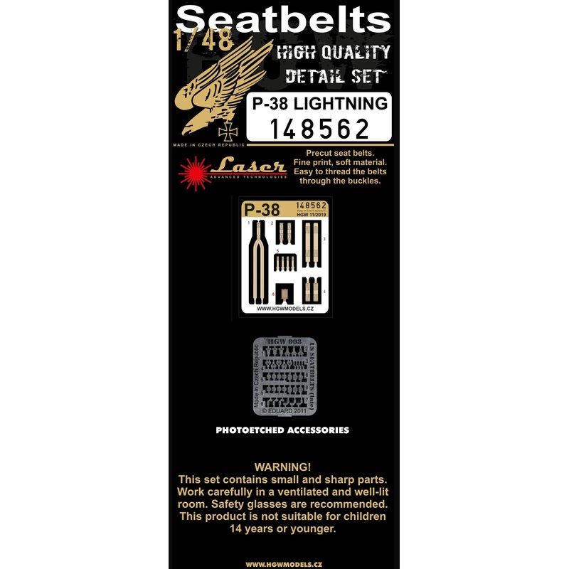 1/48 P-38 Lightning Cloth Seatbelt