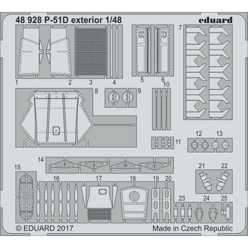 1/48 P-51D Exterior Photo-Etched Parts (for Meng Model)