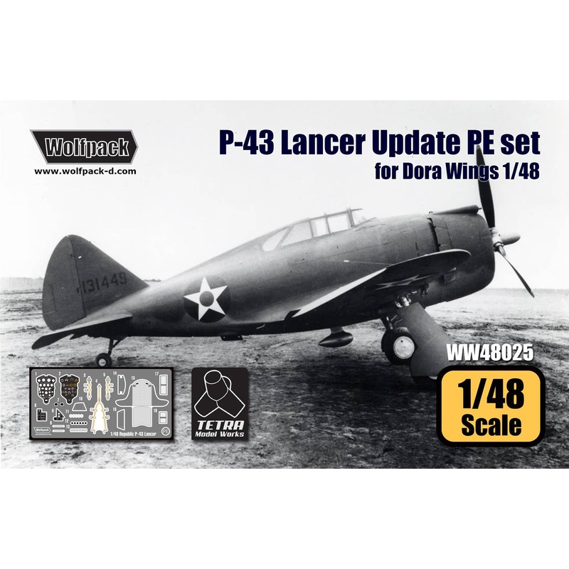 1/48 Republic P-43 Lancer Update PE Set (for Dora Wings)