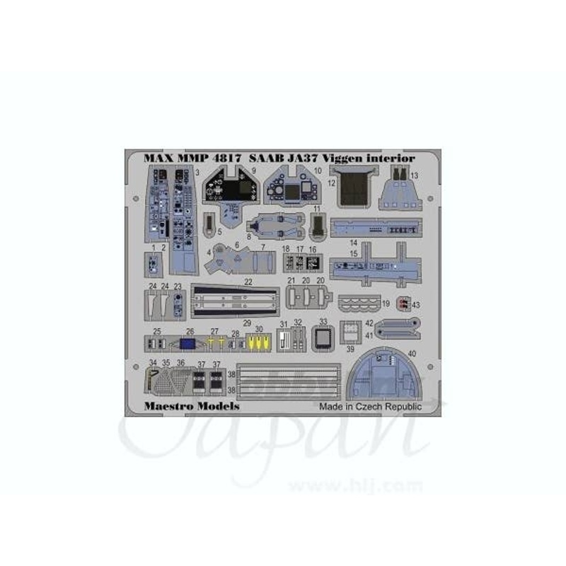 1/48 SAAB JA37 Viggen Cockpit Detail Set (Tarangus)