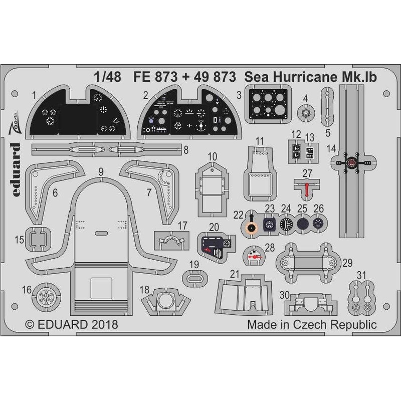 1/48 Sea Hurricane Mk.Ib Zoom Photo-Etched Parts (Airfix)