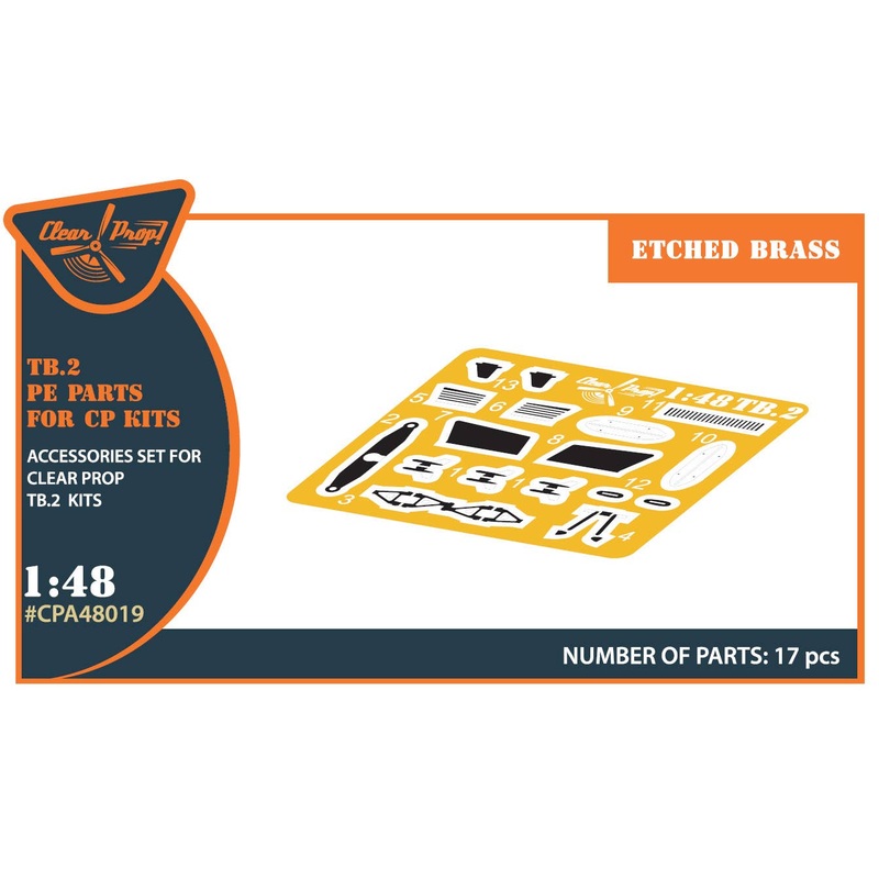 1/48 TB2 PE parts for Clear Prop! kits