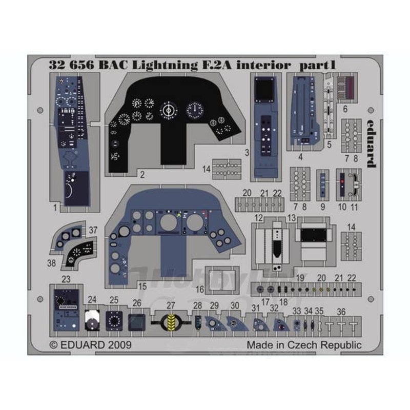 1/32 BAC Lightning F.2A Interior PE Set S.A. (for Trumpeter)