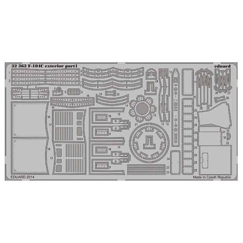 1/32 F-104C PART II Photo-Etched Parts