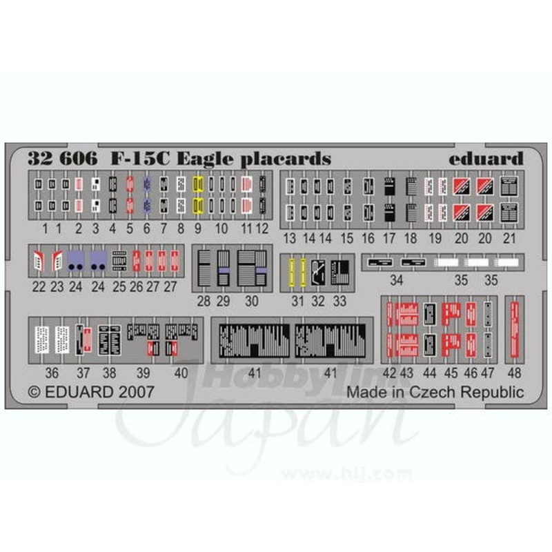 1/32 F-15C placards PE Set S.A. (for Tamiya)