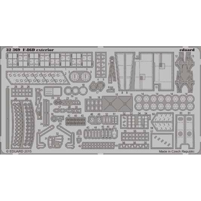 1/32 F-86D exterior Photo-Etched Parts (for Kitty Hawk)