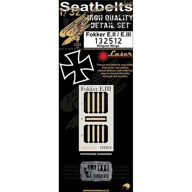 1/32 Fokker E.II/E.III Fabric Seatbelt (for Wingnut Wings)
