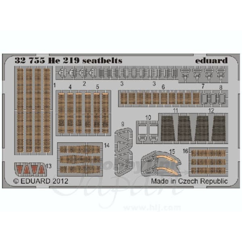 1/32 He 219 seatbelts (Revell)