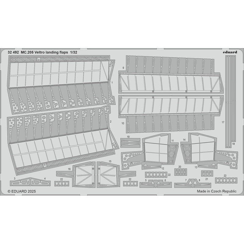 1/32 MC.205 Veltro landing flaps