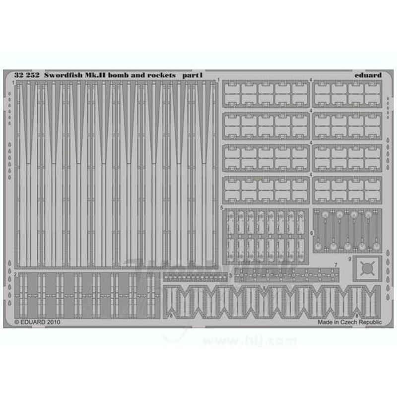 1/32 Swordfish Mk.II Bombs and Rockets PE Set (for Trumpeter)