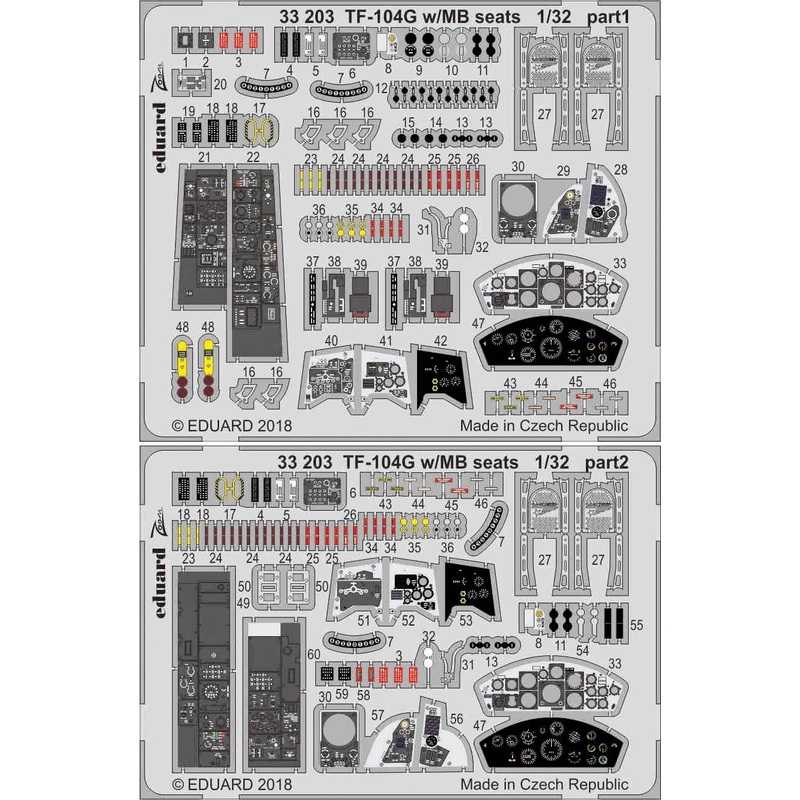 1/32 TF-104G w/MB Seats ZOOM Photo-Etched Set (for Italeri)