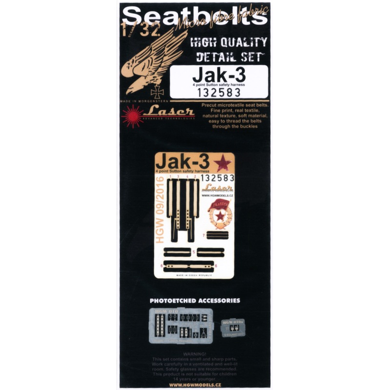 1/32 Yak-3 Cloth Belts