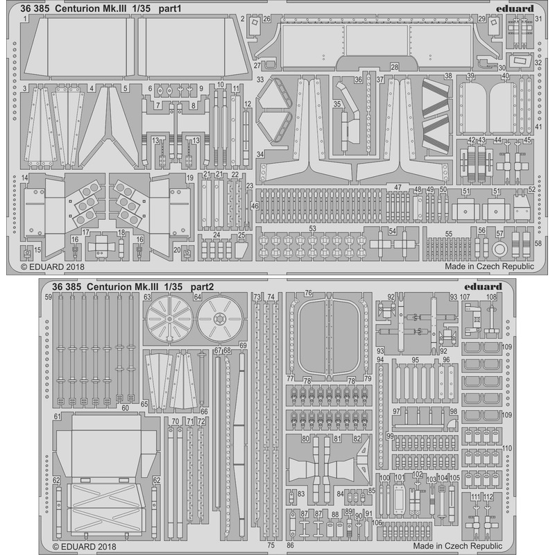 1/35 Centurion Mk.III Photo-Etched Parts (for Tamiya)