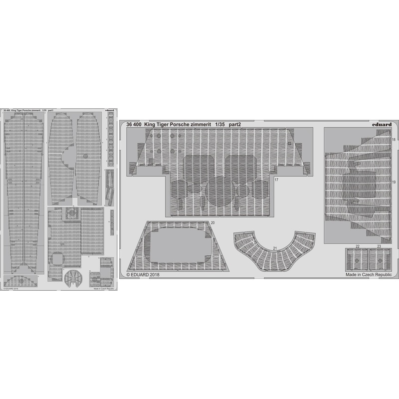 1/35 King Tiger Porsche Zimmerit Photo-Etched Parts (for MENG Model)