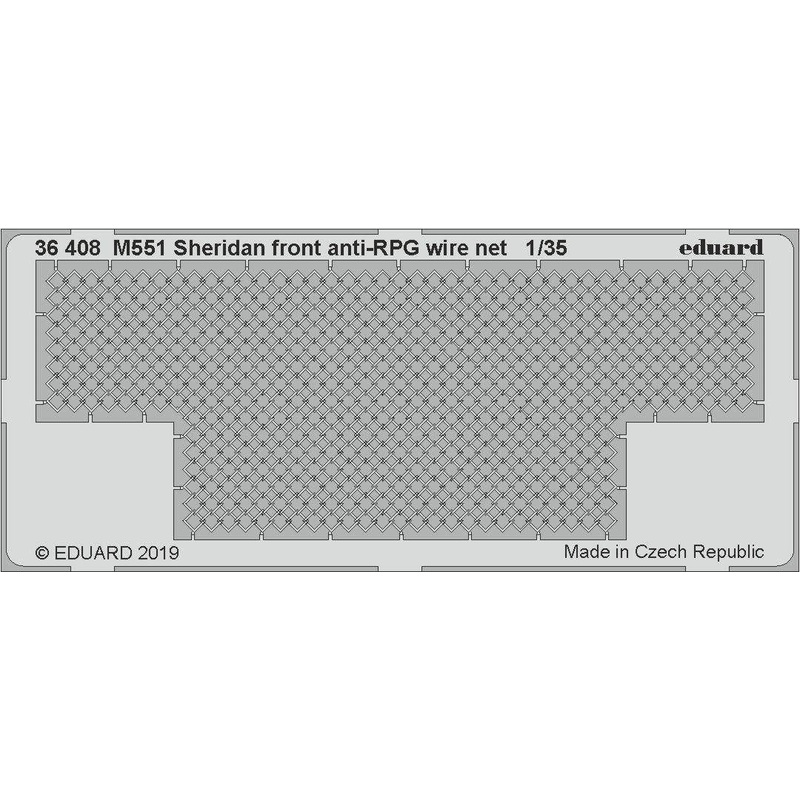 1/35 M551 Sheridan Front Anti-RPG Wire Net Photo-Etched Parts (for Tamiya)