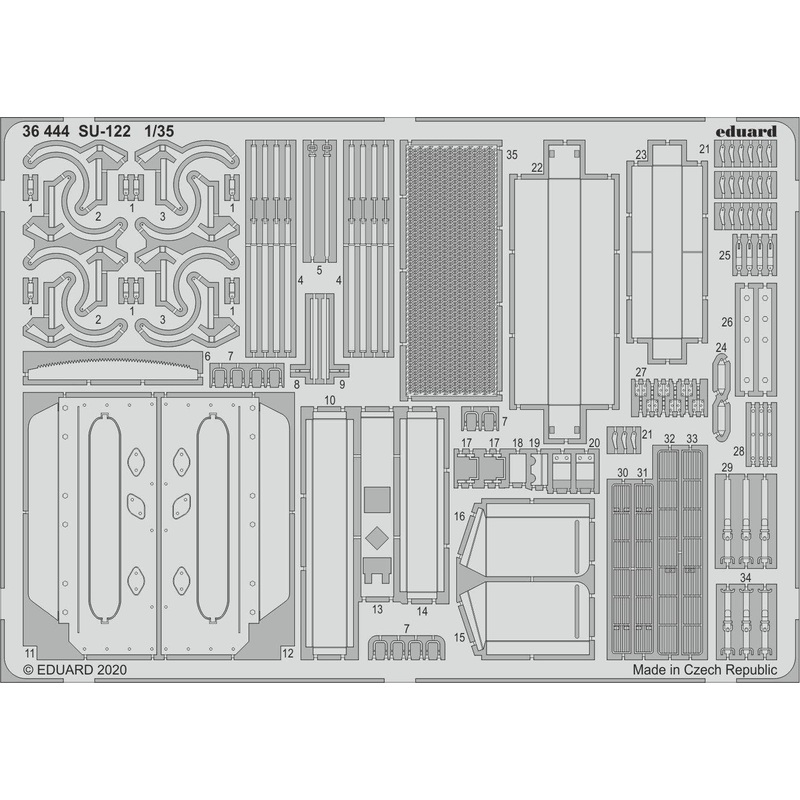 1/35 SU-122 Photo-Etched Parts (for Zvezda)