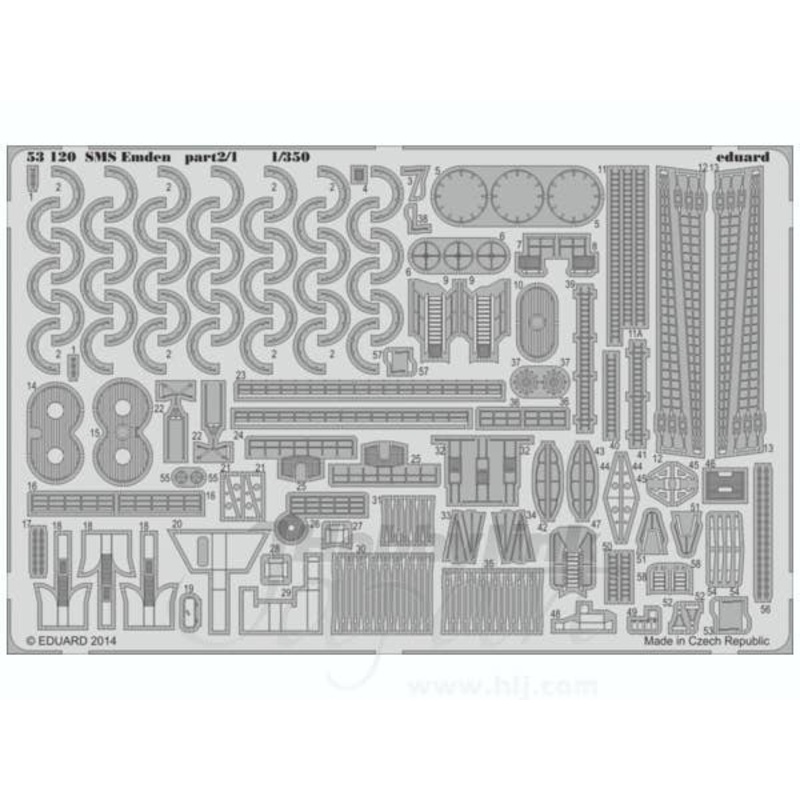1/350 SMS Emden Parts Set Part 2 (for Revell)