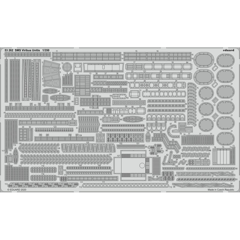 1/350 SMS Viribus Unitis Etched Parts (for Trumpeter)
