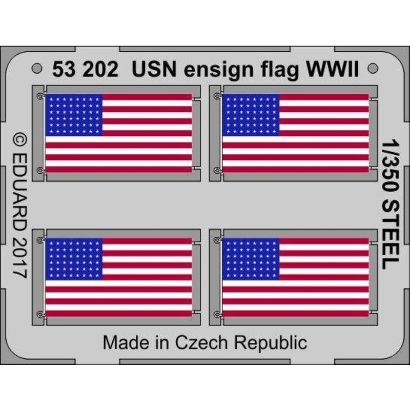 1/350 USN Ensign Flag WW2 Steel