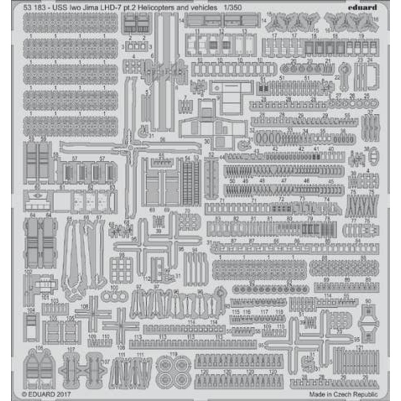 1/350 USS Iwo Jima LHD-7 Pt.2 Helicopters & Vehicles (for TRUMPETER)