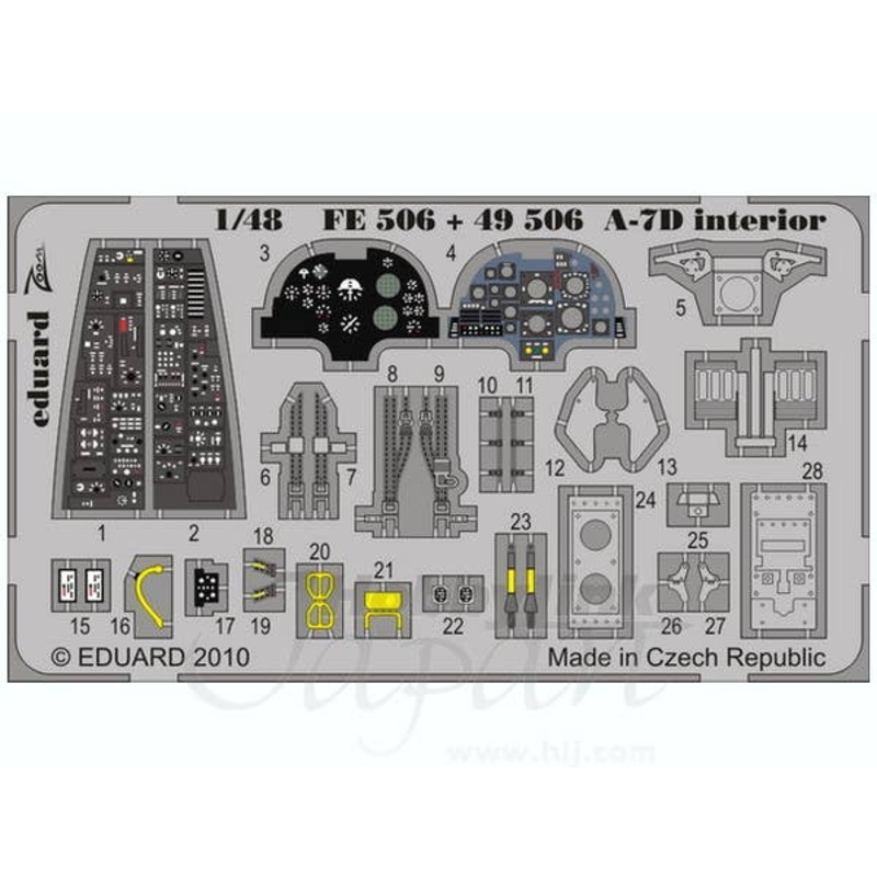 1/48 A-7D Interior Self-Adhesive (for Hobby Boss) Zoom